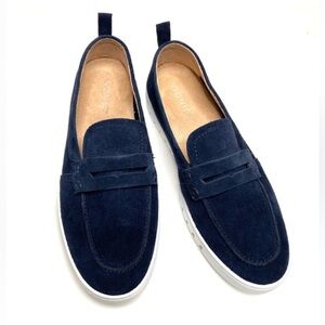 NOWT Vionic Women’s Uptown Loafer – Navy/White,Suede, Size 10